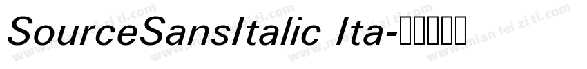 SourceSansItalic Ita字体转换